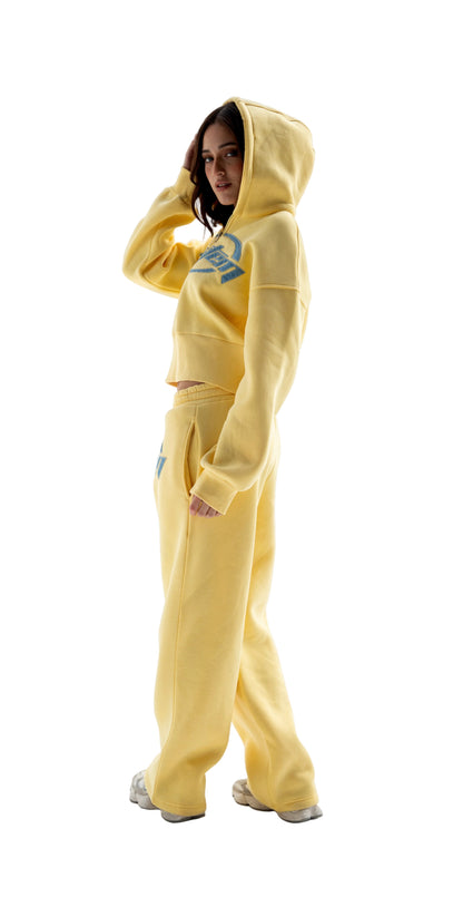 SUIT WITH DENIM LETTERS